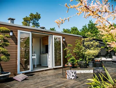 mobil-home Cottage à louer 3 chambres jacuzzi spa camping Kost Ar Moor fouesnant bretagne