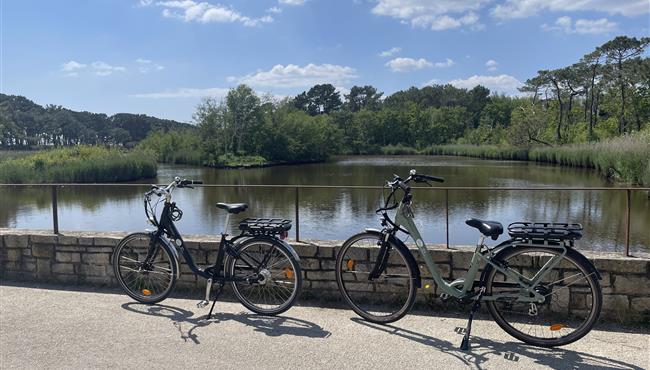 Vélo dans polder de Mousterlin - Fouesnant