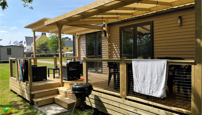 mobil-home Cottage à louer cote jardin premium camping Kost Ar Moor fouesnant bretagne - Camping Kost Ar Moor - Fouesnant