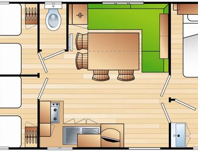 Mobil home Family à louer au camping Kost Ar Moor à Fouesnant