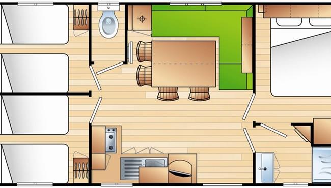 Mobil home Family à louer au camping Kost Ar Moor à Fouesnant