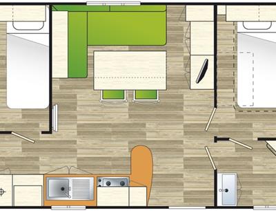 Mobil home Grand Confort à louer au camping Kost Ar Moor à Fouesnant