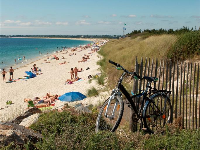 farniente sur la plage de Mousterlin près du camping kost-ar-moor