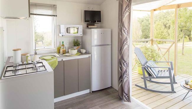 cuisine mobile home Panorama camping Kost-Ar-Moor