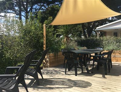 Terrasse Mobil-home Déclik Riviera Camping Kost ar Mor