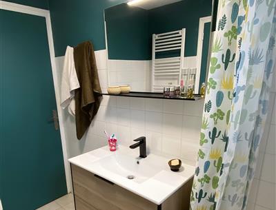 salle d'eau de l'appartement 2 pers à Fouesnant - camping kost ar moor