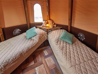 glamping tout confort chambre étage camping kost ar moor bretagne