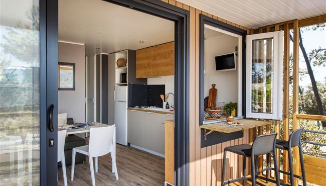 mobil-home Cottage panorama à louer premium camping Kost Ar Moor fouesnant bretagne