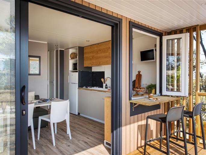 mobil-home Cottage panorama à louer premium camping Kost Ar Moor fouesnant bretagne