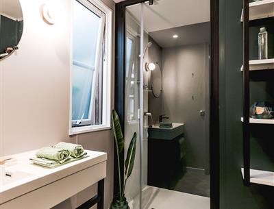 mobil-home Cottage panorama à louer premium camping Kost Ar Moor fouesnant bretagne