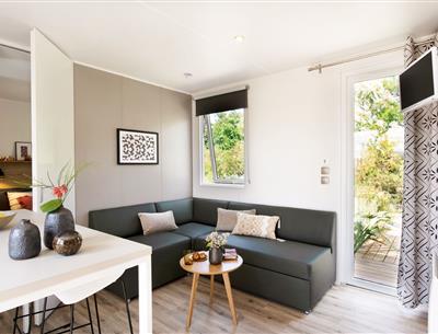 mobil-home Cottage à louer 3 chambres jacuzzi spa camping Kost Ar Moor fouesnant bretagne