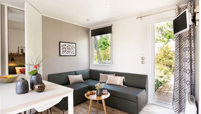 mobil-home Cottage à louer 3 chambres jacuzzi spa camping Kost Ar Moor fouesnant bretagne