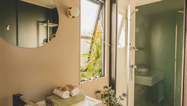 mobil-home Cottage à louer 3 chambres jacuzzi spa camping Kost Ar Moor fouesnant bretagne