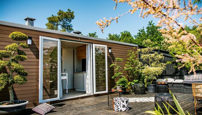 mobil-home Cottage à louer 3 chambres jacuzzi spa camping Kost Ar Moor fouesnant bretagne