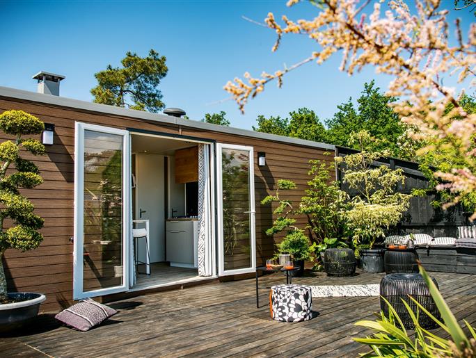 mobil-home Cottage à louer 3 chambres jacuzzi spa camping Kost Ar Moor fouesnant bretagne