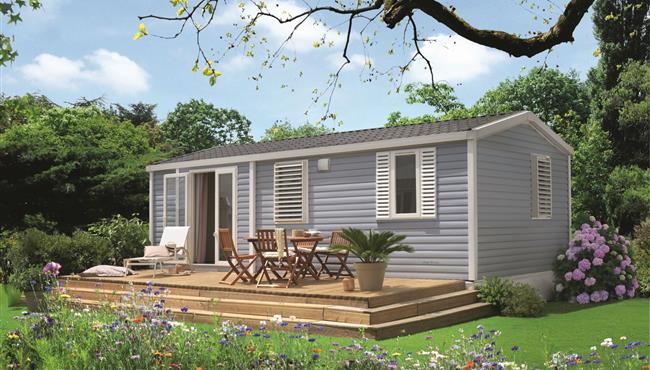 mobil-home Cottage à louer 2 chambres jacuzzi spa camping Kost Ar Moor fouesnant bretagne
